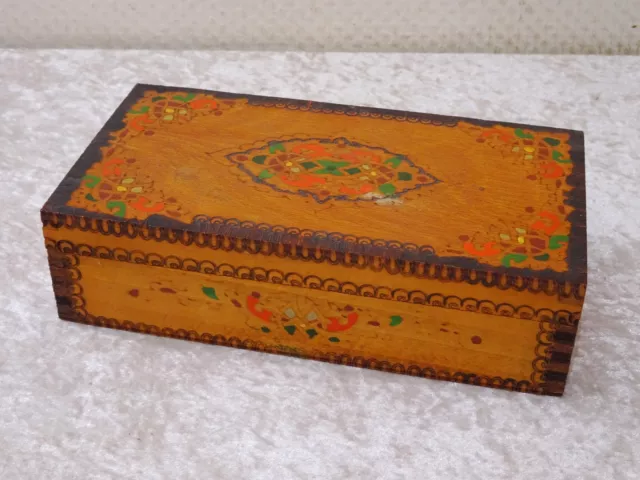 Oiuzz5 - Holz Kästchen Schatulle Box Vintage - Handgefertigt