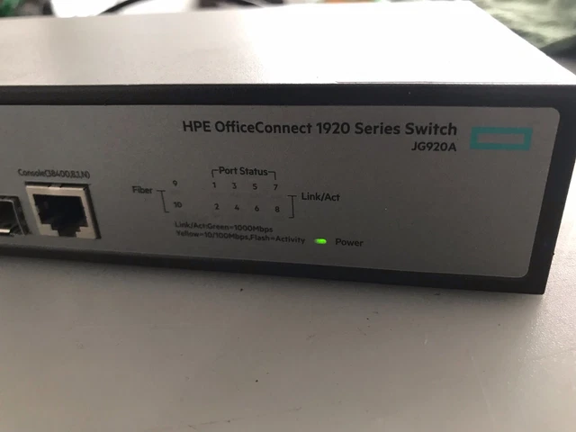 HPE OFFICECONNECT 1920 Series 8-Port Gigabit Ethernet Switch JG920A $59 ...