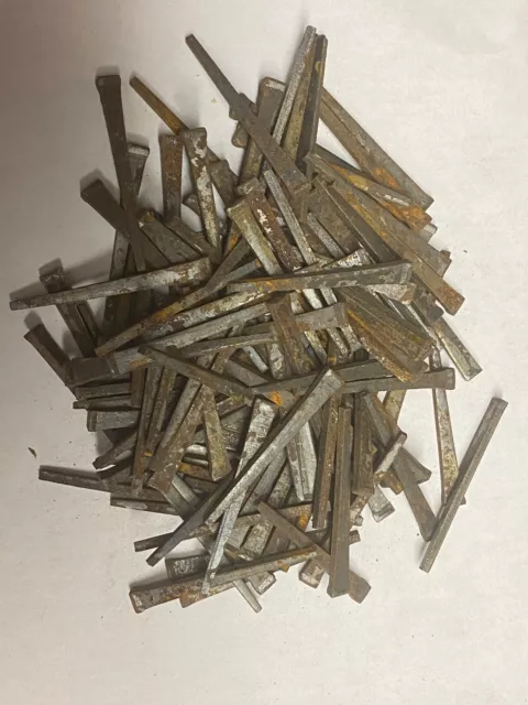 2" 6d cut steel nails, 1 lbs. approx. 120 nails, vintage antique,  new old stock