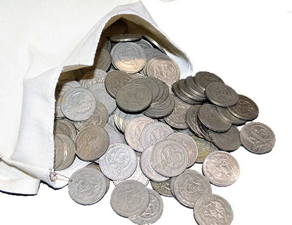 MEXICO lot 20 PESOS twenty veinte vintage world foreign D Mexican 12 LARGE COINS