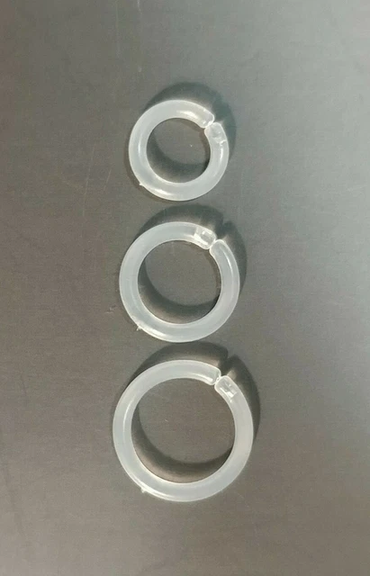 2-PCS 14G Gauge 6, 8, 10mm Septum MRI Retainer Bioplast Nose Ring Cartilage