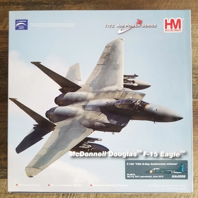 BRAND NEW HOBBY MASTER 1:72 scale F-15C 75th D-Day ANNIVERSARY SCHEME, HA4599