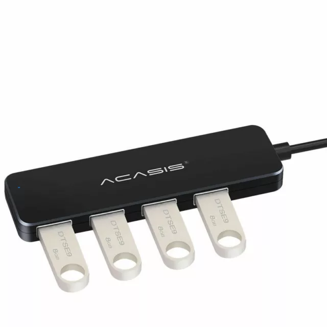 Acasis USB 2.0 3.0 Compact Portable High Speed Hub for PC Laptop 4 Ports Adapter