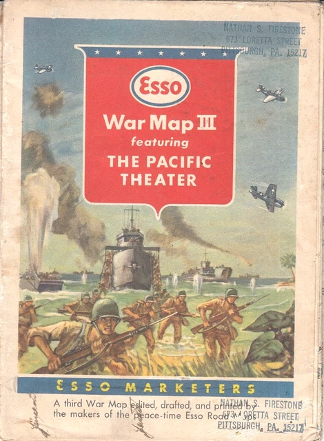 ESSO WAR MAP III The Pacific Theater World War II £5.21 - PicClick UK