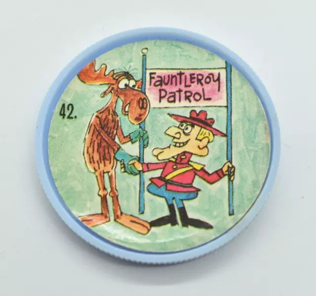 Krun-chee Corn Chips - BULLWINKLE COIN, 1964, #42/60, Dudley Do-Right, BLUE BACK