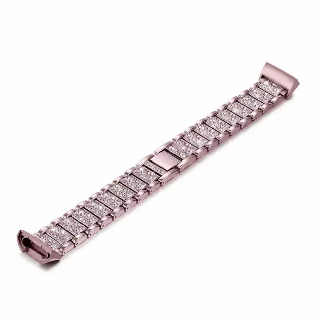 Fitbit charge 3 4 Gen Metal Strap Rhinestone Watch Band Bling Lady‘s 3