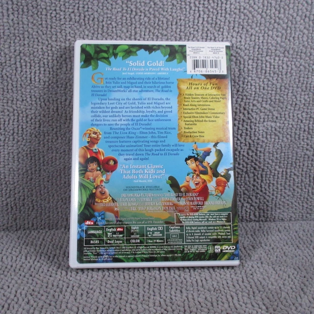 THE ROAD TO El Dorado DVD Animation Dreamworks Adventure £2.04
