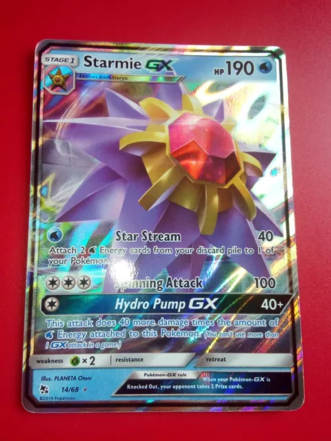 Pokemon Card Starmie GX Destino Sfuggente Full Art 14/68 Eng Rara