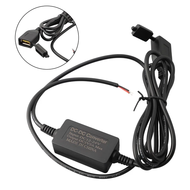 Adaptateur Chargeur Moto Avec Voltmètre - USB-A Et USB-C 5V/3.4A - IP65 étanche - Pour Guidon Ou Rétroviseur - 12V-24V