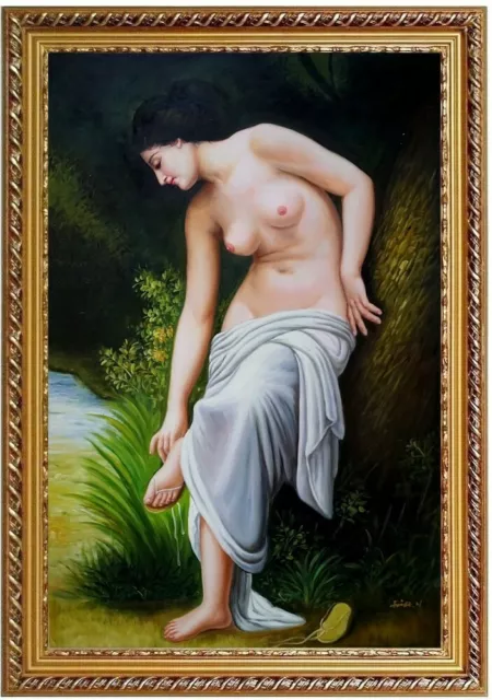 ÖLBILD Frauenakt, Bouguereau, Nude Erotik Nackt Ölgemälde HANDGEMALT 60x90cm