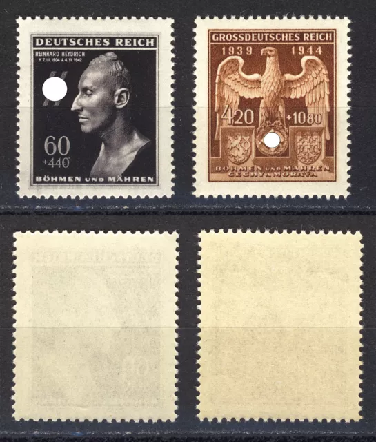 MiNr. 131 + 134 Böhmen & Mähren - Reinhard Heydrich + Wappen DR  - postfrisch **