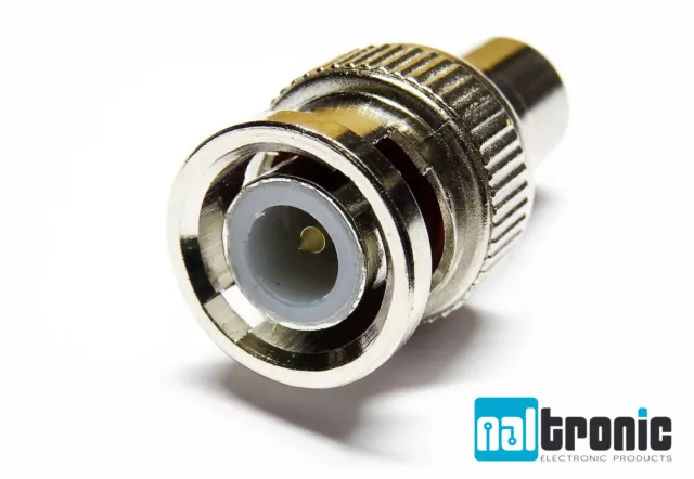 1 Stück Adapter BNC Stecker auf Cinch Buchse RCA