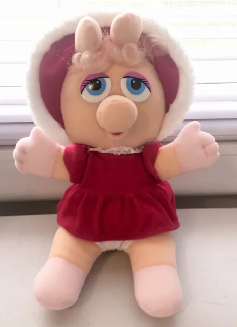 1987 Muppet Baby Miss Piggy Plush Vintage McDonalds Huggables Christmas Doll