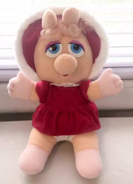 1987 Muppet Baby Miss Piggy Plush Vintage McDonalds Huggables Christmas Doll