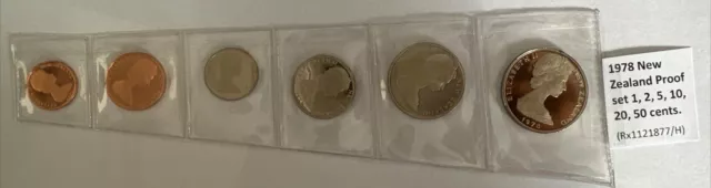 1978 New Zealand   Proof set (1, 2, 5, 10, 20, 50 cents) (Rx1121877/H)