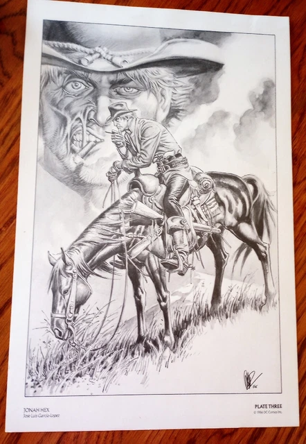 JONAH HEX PRINT Jose Luis Garcia-Lopez artwork DC Comics 1986 Signed In EC JONAH HEX PRINT Jose Luis Garcia-Lopez artwork DC Comics 1986 Signed In EC