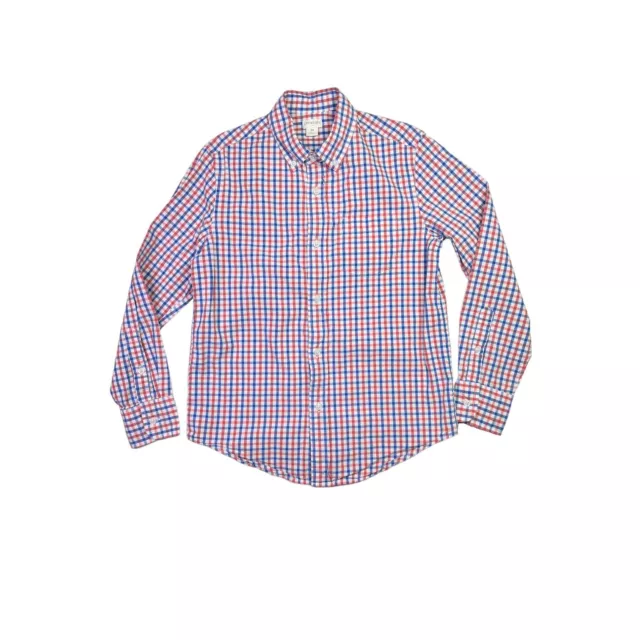 J. Crew CrewCuts Factory Boy's 10 Plaid Shirt Long Sleeve Cotton