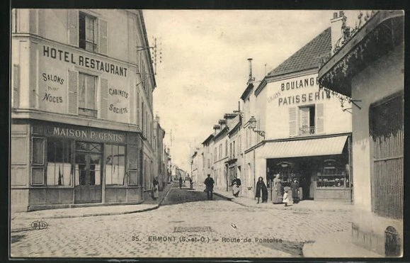 CPA Ermont, Route de Pontoise, Hotel Restaurant - Maison P. Gentis