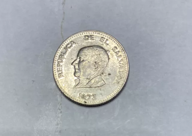 El Salvador 25 Centavos 1973 FREE SHIPPING!!!!