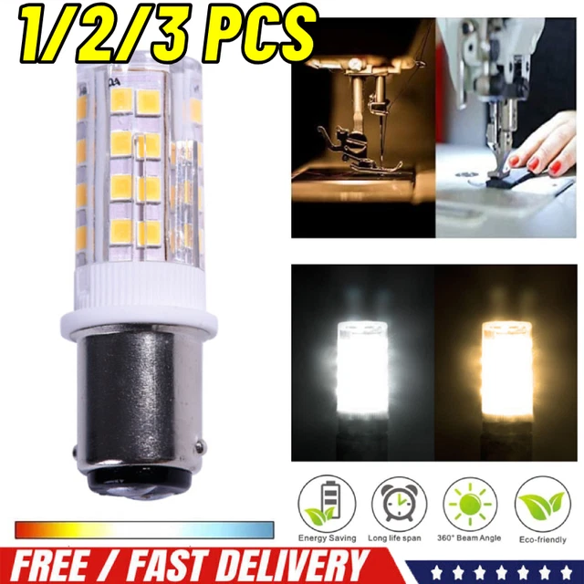 220V LED CORN Bulb BA15D For Sewing Machine Pfaff, Singer, Privilege 1/2/3pcs £4.79 PicClick UK