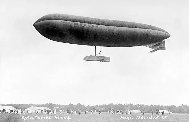 The Astra Torres Airship Over Aldershot Circa 1913 Aviation History Old Photo