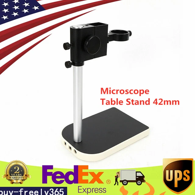 Industry Large Stereo Arm Microscope Camera With Table Pillar Stand 42 mm Ring