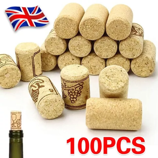 100PCS Natural Straight Cork Wine Corks Stoppers 22x44mm Standard Wine Bottle