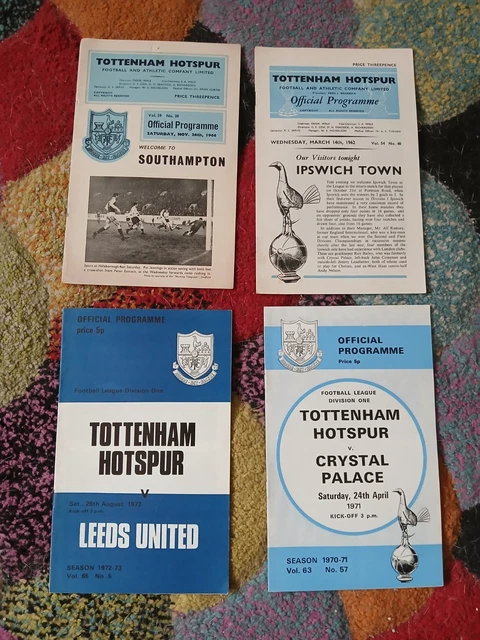 120x Tottenham Hotspurs Programmes from a range of years between