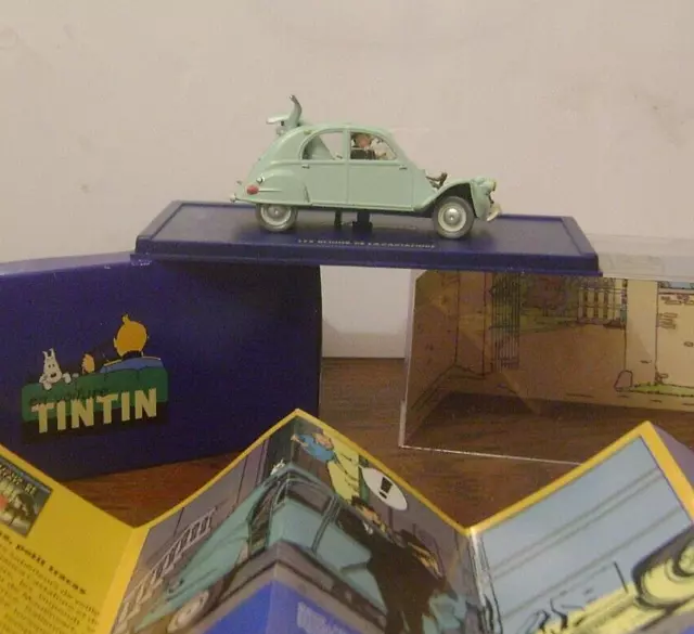 Voiture Tintin N°33 1/43 Atlas La 2Cv Emboutie Neuve Bijoux De La Castafiore