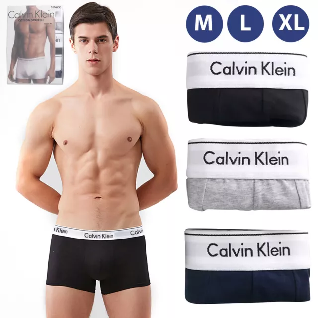 CALVIN KLEIN MENS BOXERS TRUNKS 3 PACK SEVERAL COLOURS CLASSIC FIT CK Boxed M-XL