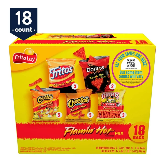 FRITOLAY FLAMIN' HOT Mix Variety Pack, 18 Count 11.99 PicClick