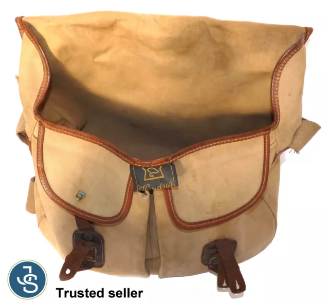 HARDY VINTAGE ENGLISH canvas leather fishing travel bag, hiking