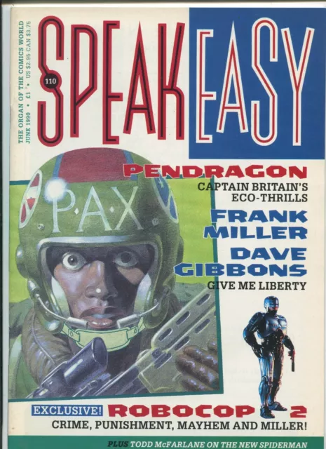 Speakeasy #110 - Frank Miller/Dave Gibbons - June 1990 - Uk Comic Fanzine