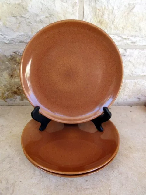 Russel Wright Iroquois Casual Ripe Apricot Set of 3 Dinner Plates