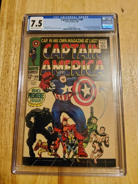 Marvel Captain America #100 CGC 7.5 Big Premiere Issue April 1968