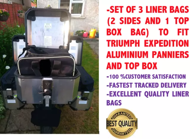 Pannier Liner Bags & Top Box Bag To Fit Triumph Expedition Aluminium Panniers