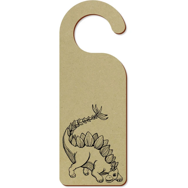 'Dinosaurio Stegosaurus dibujos animados' 200 mm x 72 mm colgador de puertas (DH00034875)