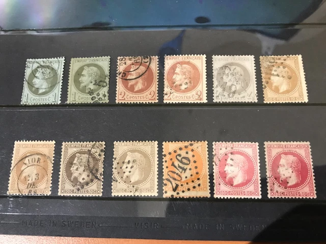 TIMBRES NAPOLÉON N°29A/B oblitérés dont un signé ? 1867/68 Lot 678 EUR