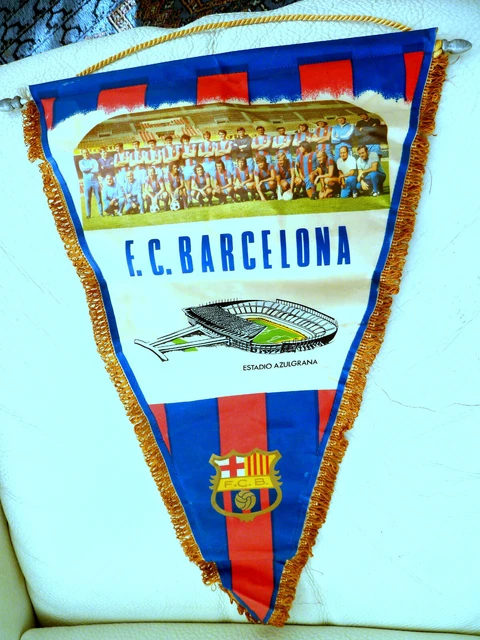 Fanion FC Barcelone 1988/89 – 38 Cm – Rare – Édition Espagne – Lineker