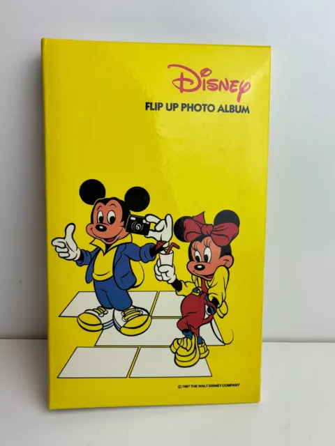 Vintage Disney Mickey & Minnie Flip up photo album - Yellow cover