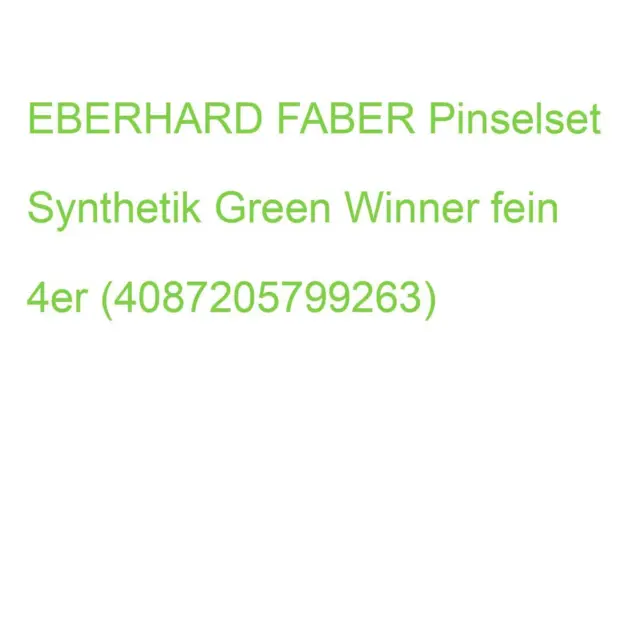 EBERHARD FABER Pinselset Synthetik Green Winner fein 4er (4087205799263)