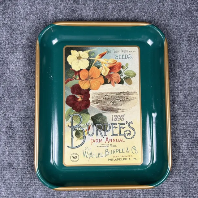 Burpees Annual 1898 Seed Catalog Advertising Metal Tray Philadelphia Nasturtium