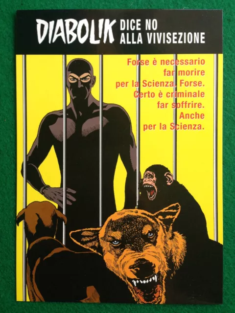 Cartolina Card DIABOLIK NO VIVISEZIONE , Promocard n.90/4368 (2002)