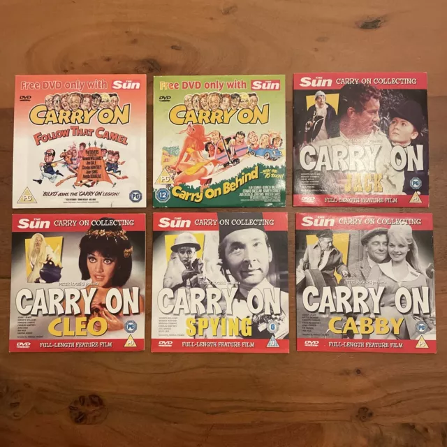 Carry On DVD Set The Sun Newspaper Promo x 6