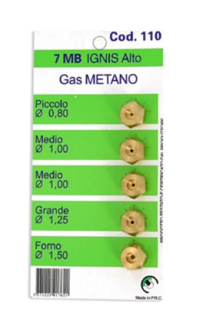 Embouts 7MB METANO Injecteurs Kit La Gaz Pour Cuisines Et Table de Cuisson Etage