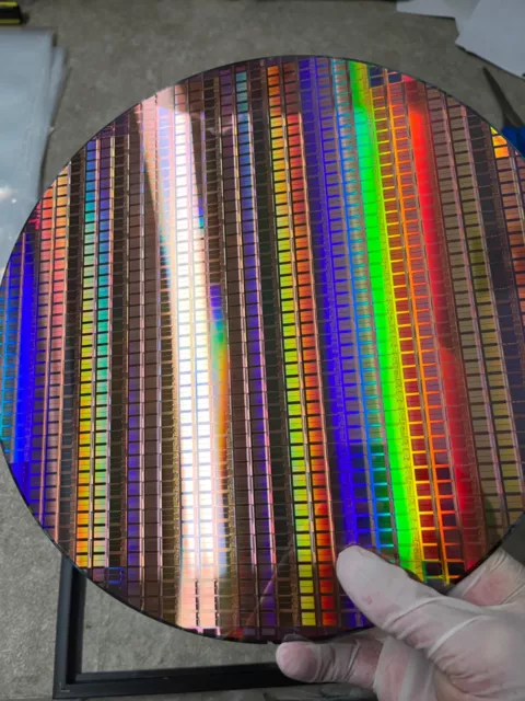 silicon wafer 12” 300mm copper pattern reclaim. Art, CPU, electronics, gifts