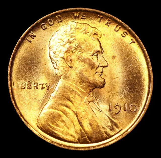 1910 P Lincoln Wheat Cent Penny 1C MS Red Mint State Gem+ BU