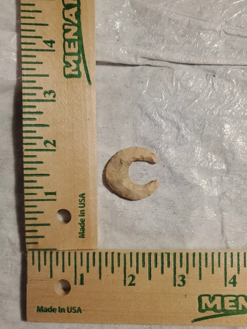 Ancient Native American Stone Effigy Crescent Moon Artifact