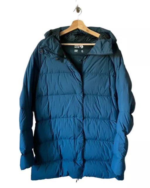 Mountain Hardwear Women's Sz XL Glacial Storm Parka Down Teal Jacket Coat NWOT