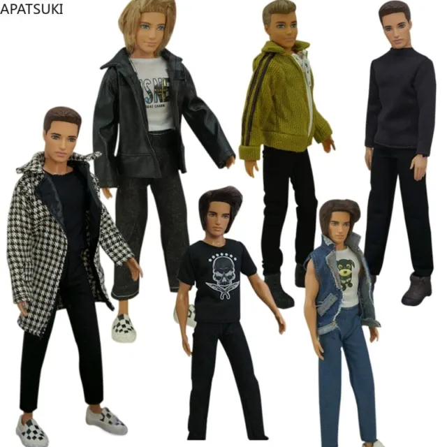 Fashion Doll Clothes For Ken Boy Doll Coat Shirt Trousers Pants 1/6 Accessories